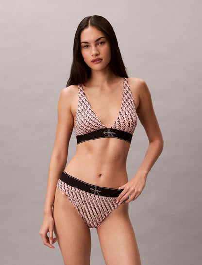 Calvin Klein Graphic Monogram Microfiber Stretch High Waist Bikini