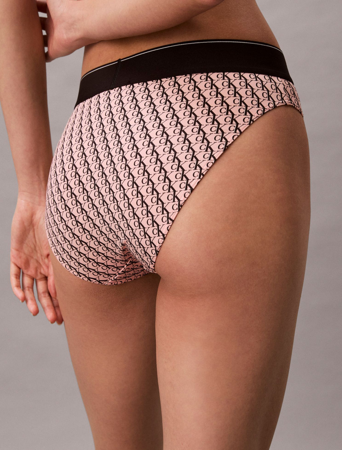 Calvin Klein Graphic Monogram Microfiber Stretch High Waist Bikini