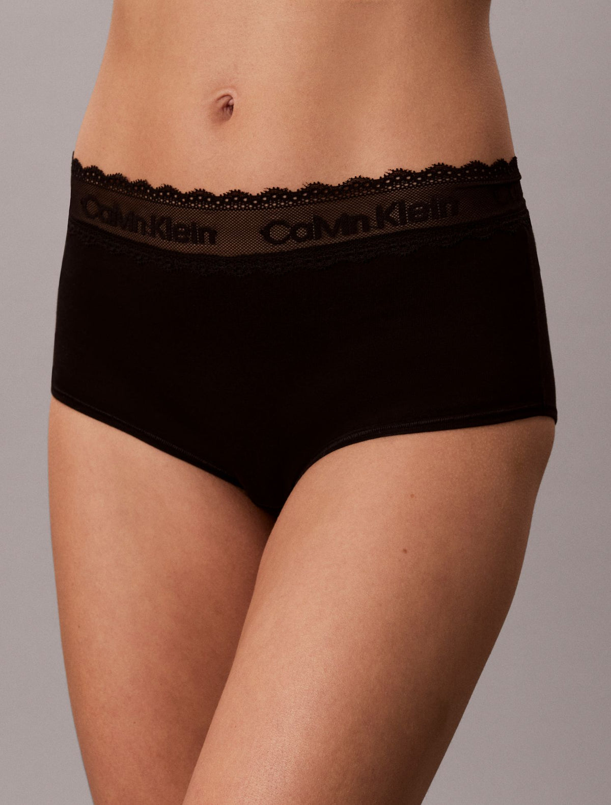 Calvin Klein Icon Cotton Lace Trim Boyshort