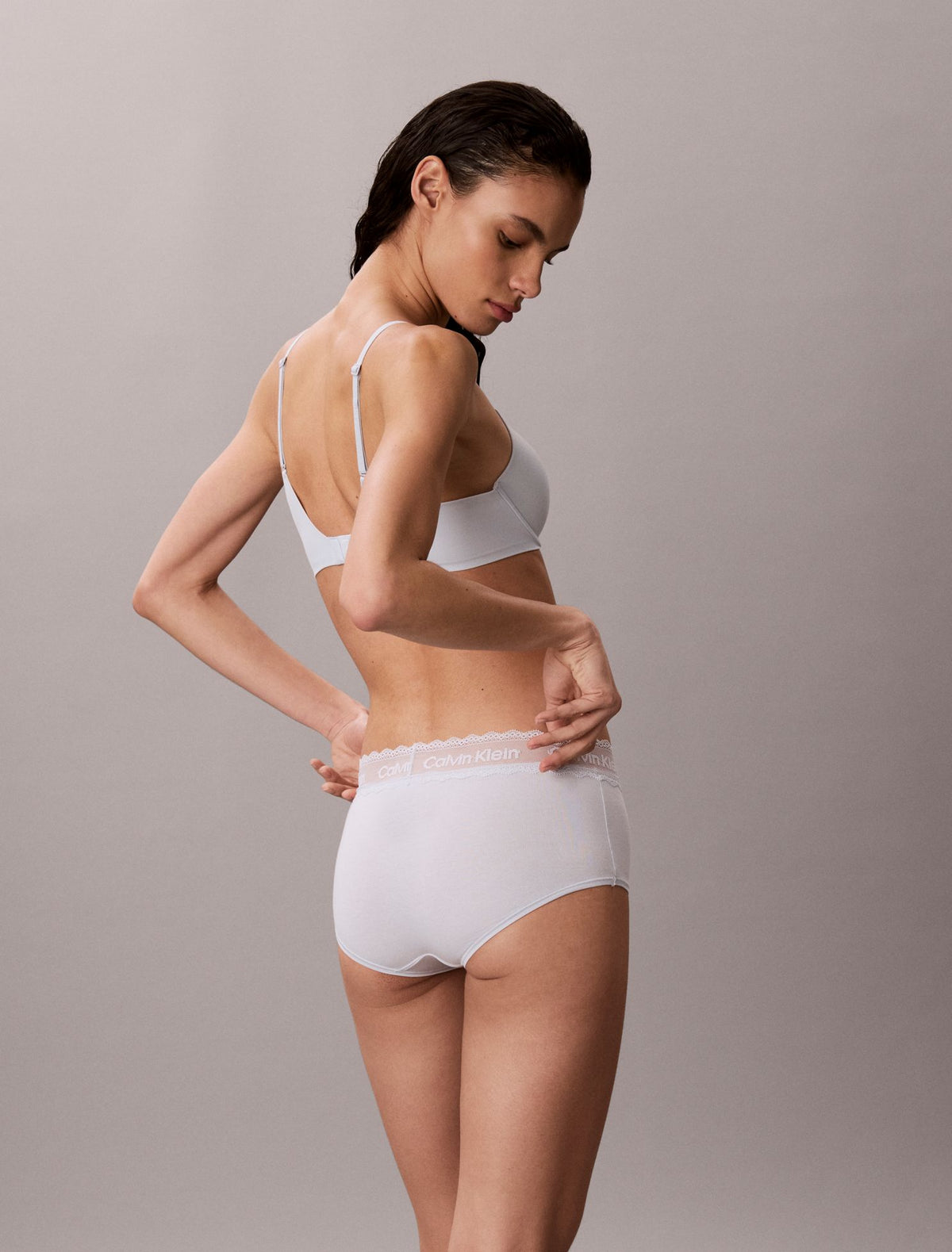 Calvin Klein Icon Cotton Lace Trim Boyshort