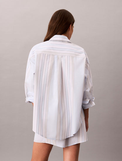 Calvin Klein Cotton Poplin Script Sleep Shirt