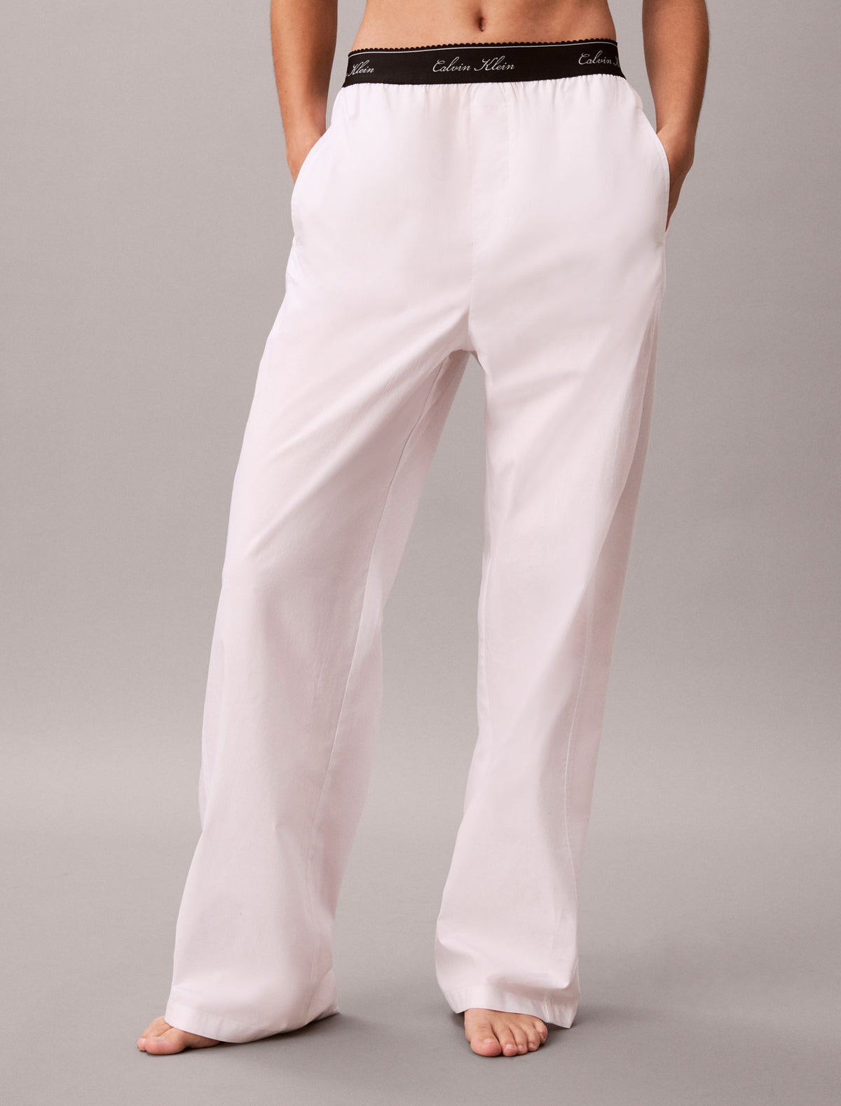 Calvin Klein Cotton Poplin Script Sleep Pants