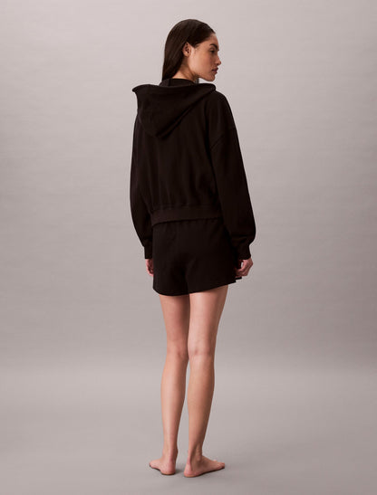 Calvin Klein Logo Cotton Jersey Full Zip Hoodie