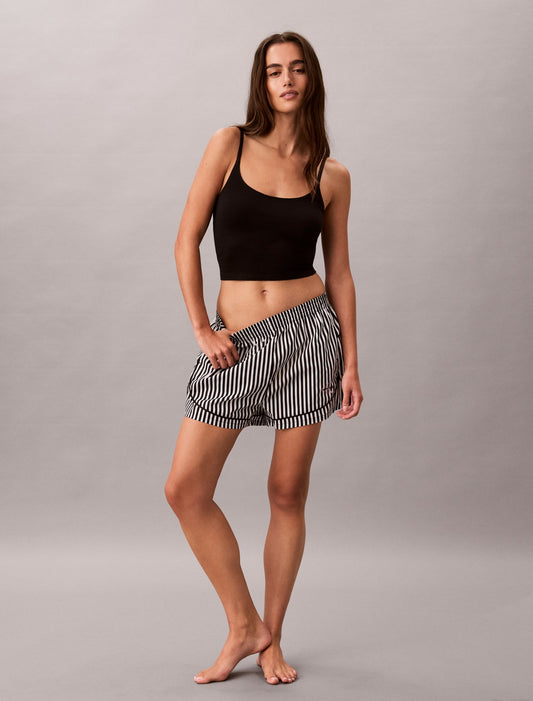Calvin Klein Cotton Poplin Track Sleep Shorts