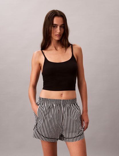Calvin Klein Cotton Poplin Track Sleep Shorts