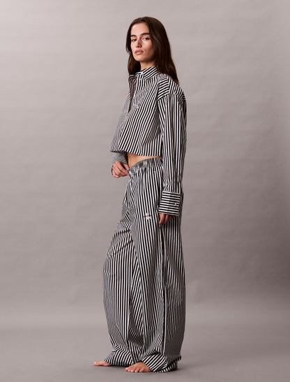Calvin Klein Cotton Poplin Cropped Sleep Shirt