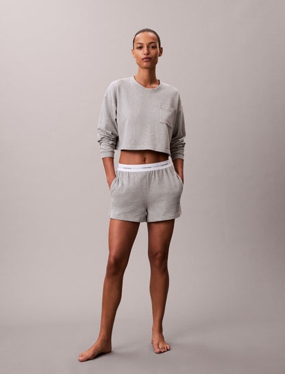 Calvin Klein Logo Cotton Jersey Cropped Tee