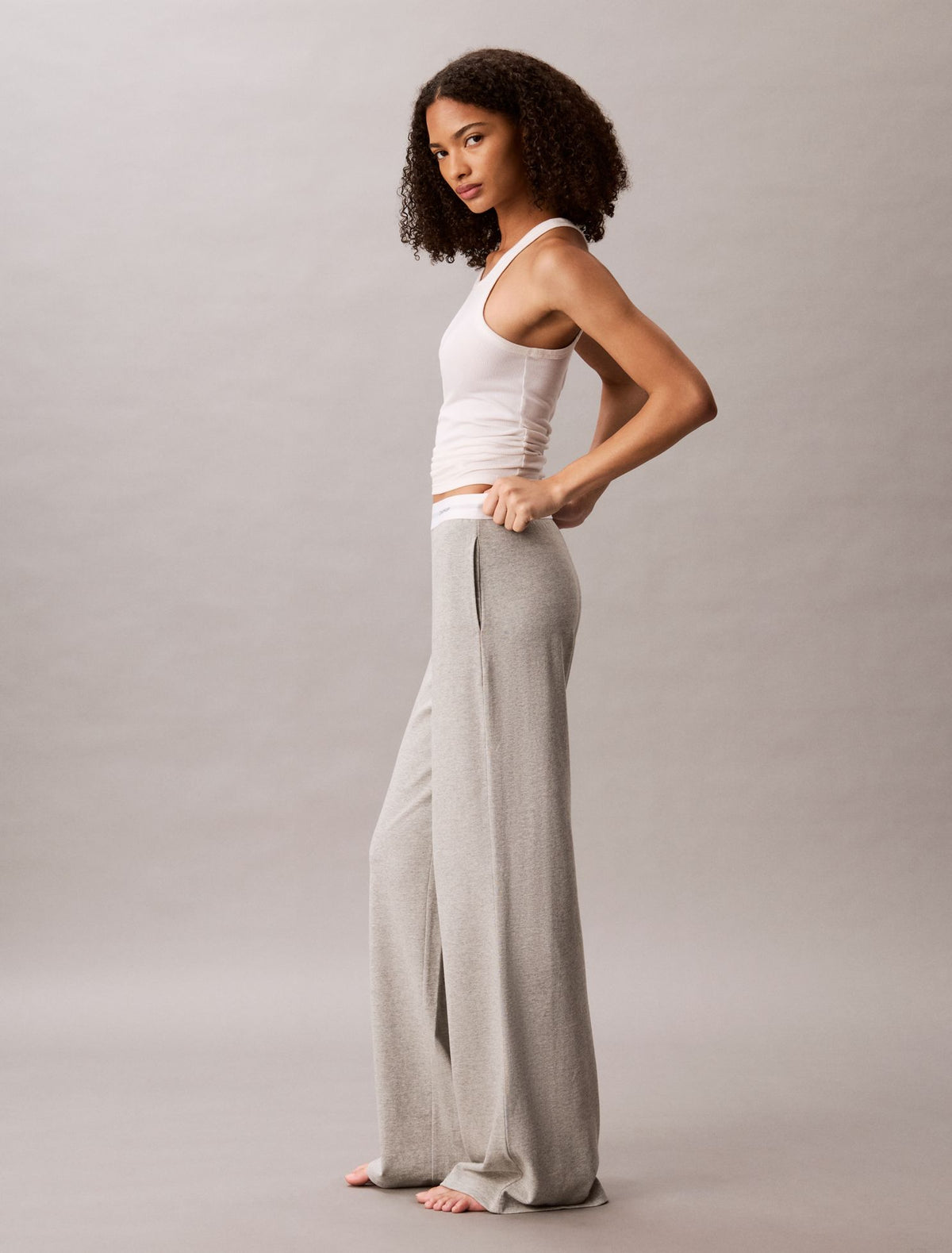 Calvin Klein Logo Cotton Jersey Sleep Pant