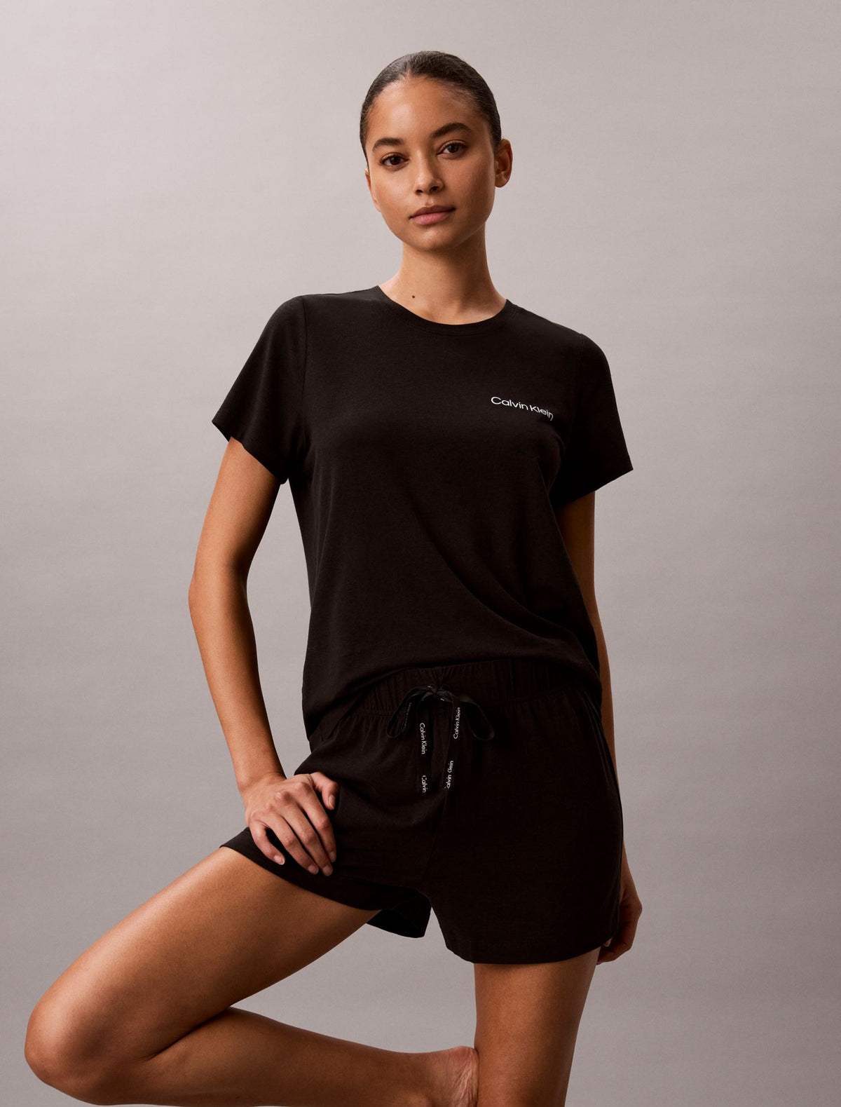Calvin Klein Viscose Cotton Blend Tee and Shorts Set