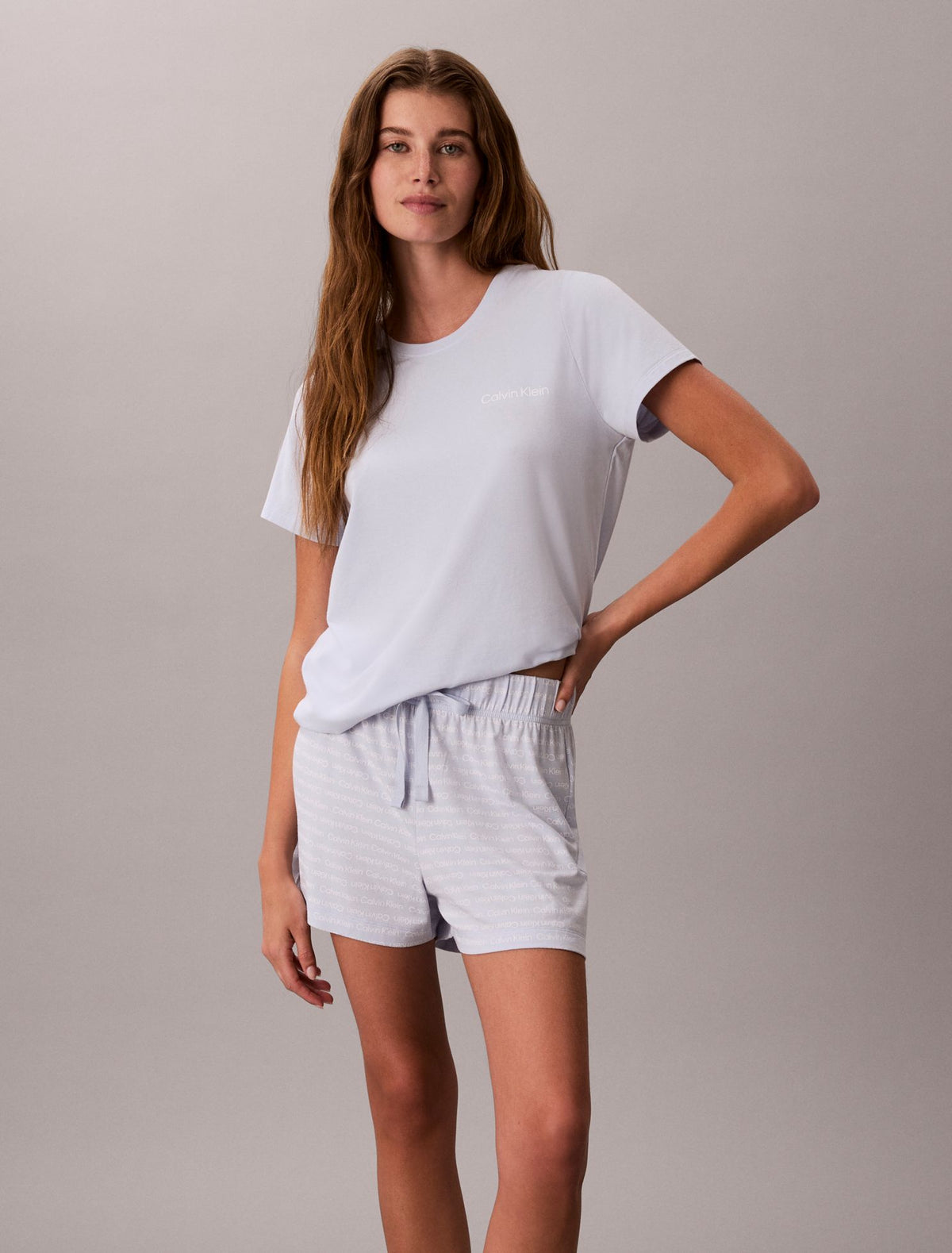 Calvin Klein Viscose Cotton Blend Tee and Shorts Set