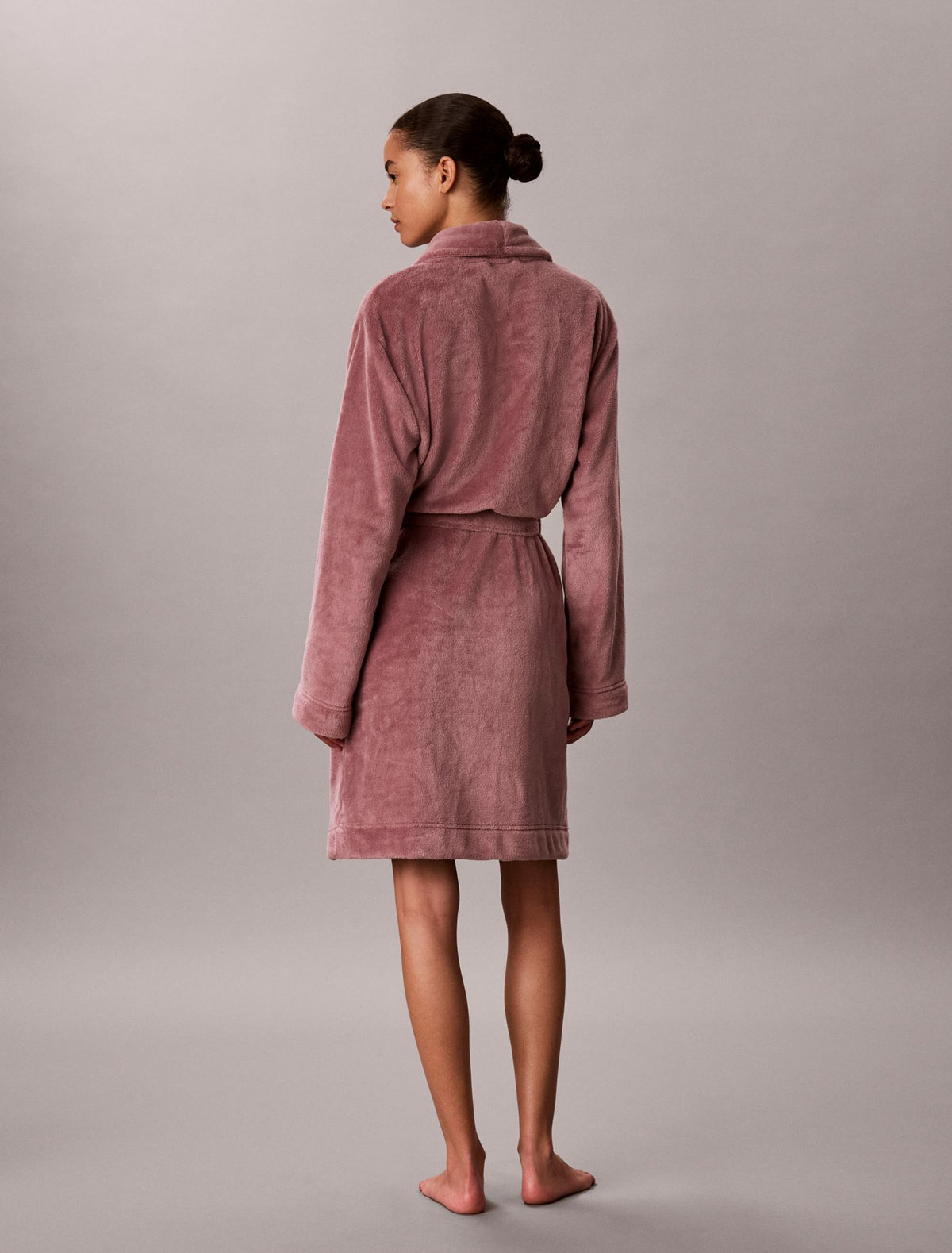 Calvin Klein Fluffy Embroidered Logo Robe