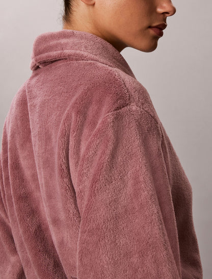 Calvin Klein Fluffy Embroidered Logo Robe
