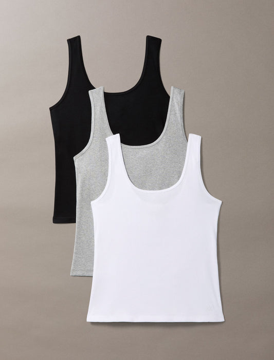Calvin Klein Rib Cotton 3-Pack Tank Top