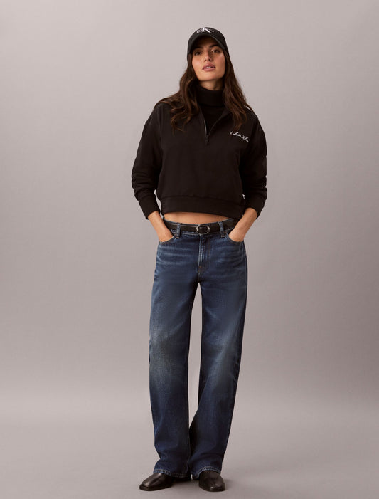 Calvin Klein Logo Cotton Jersey Sleep Sweatshirt