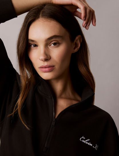 Calvin Klein Logo Cotton Jersey Sleep Sweatshirt