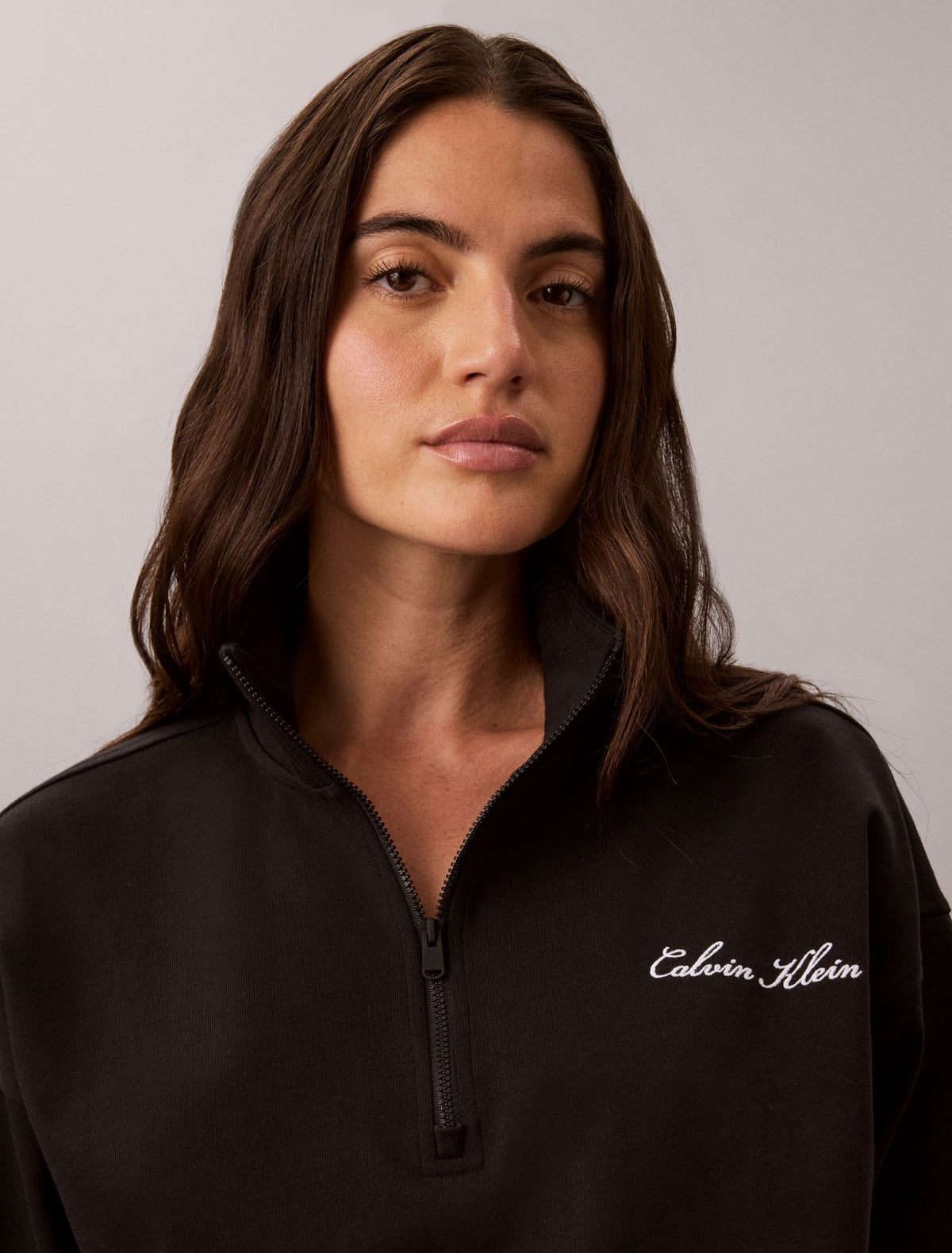 Calvin Klein Logo Cotton Jersey Sleep Sweatshirt