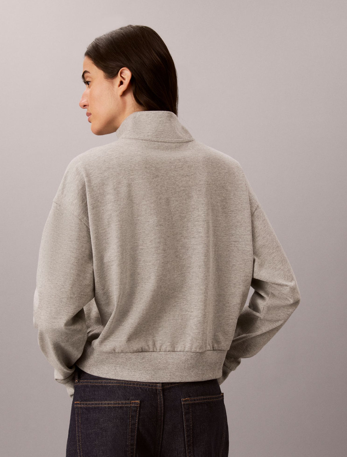 Calvin Klein Logo Cotton Jersey Sleep Sweatshirt