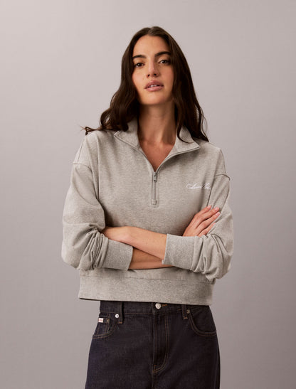 Calvin Klein Logo Cotton Jersey Sleep Sweatshirt