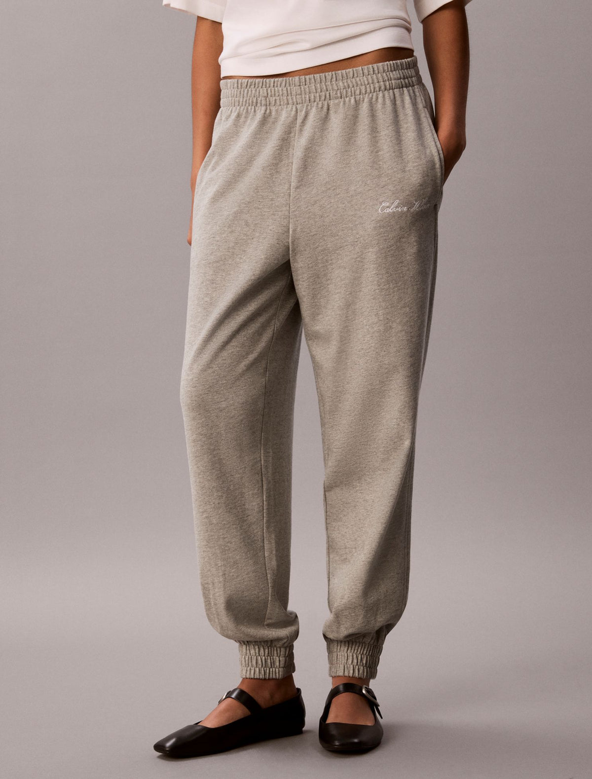 Calvin Klein Logo Cotton Jersey Sleep Sweatpants