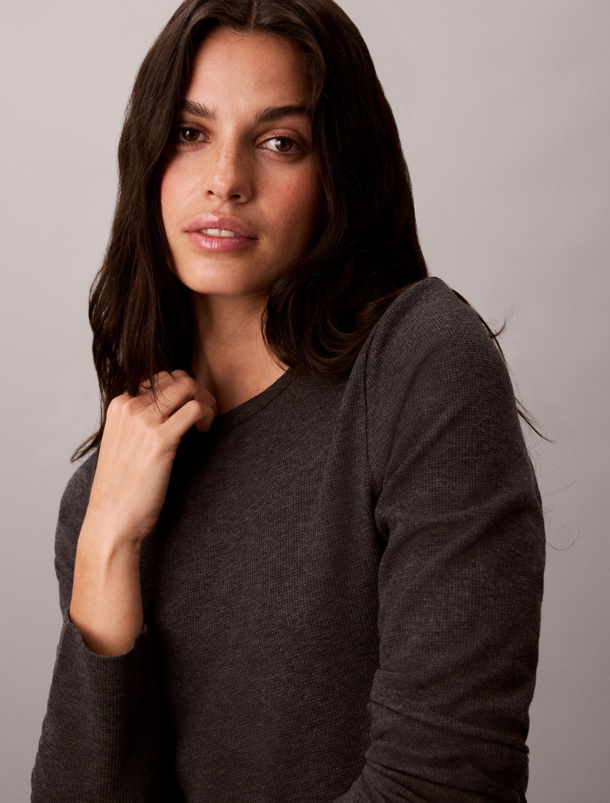 Calvin Klein Classic Comfort Cozy Waffle Sleep Top