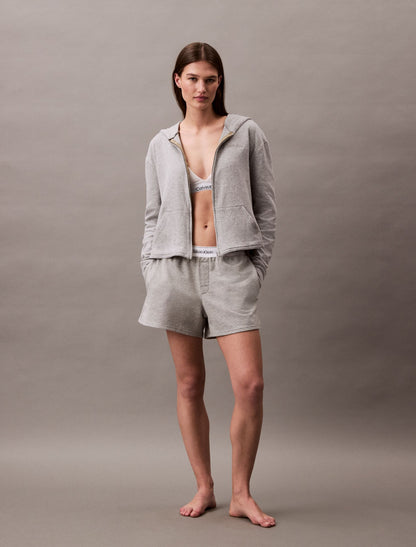 Calvin Klein Icon Cotton Terry Zip Sleep Hoodie