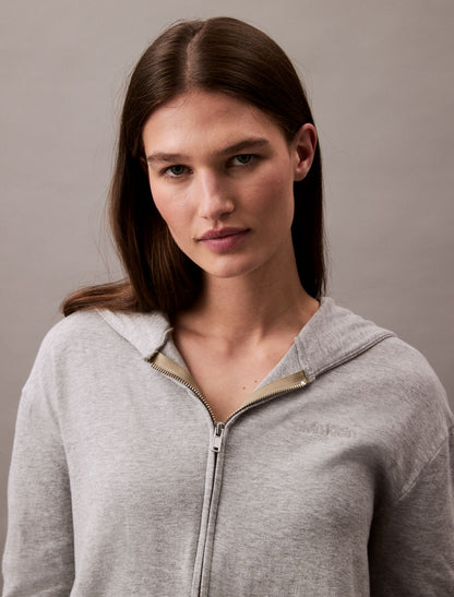 Calvin Klein Icon Cotton Terry Zip Sleep Hoodie