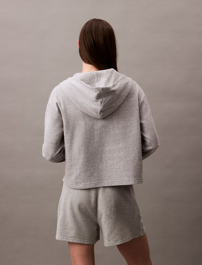Calvin Klein Icon Cotton Terry Zip Sleep Hoodie