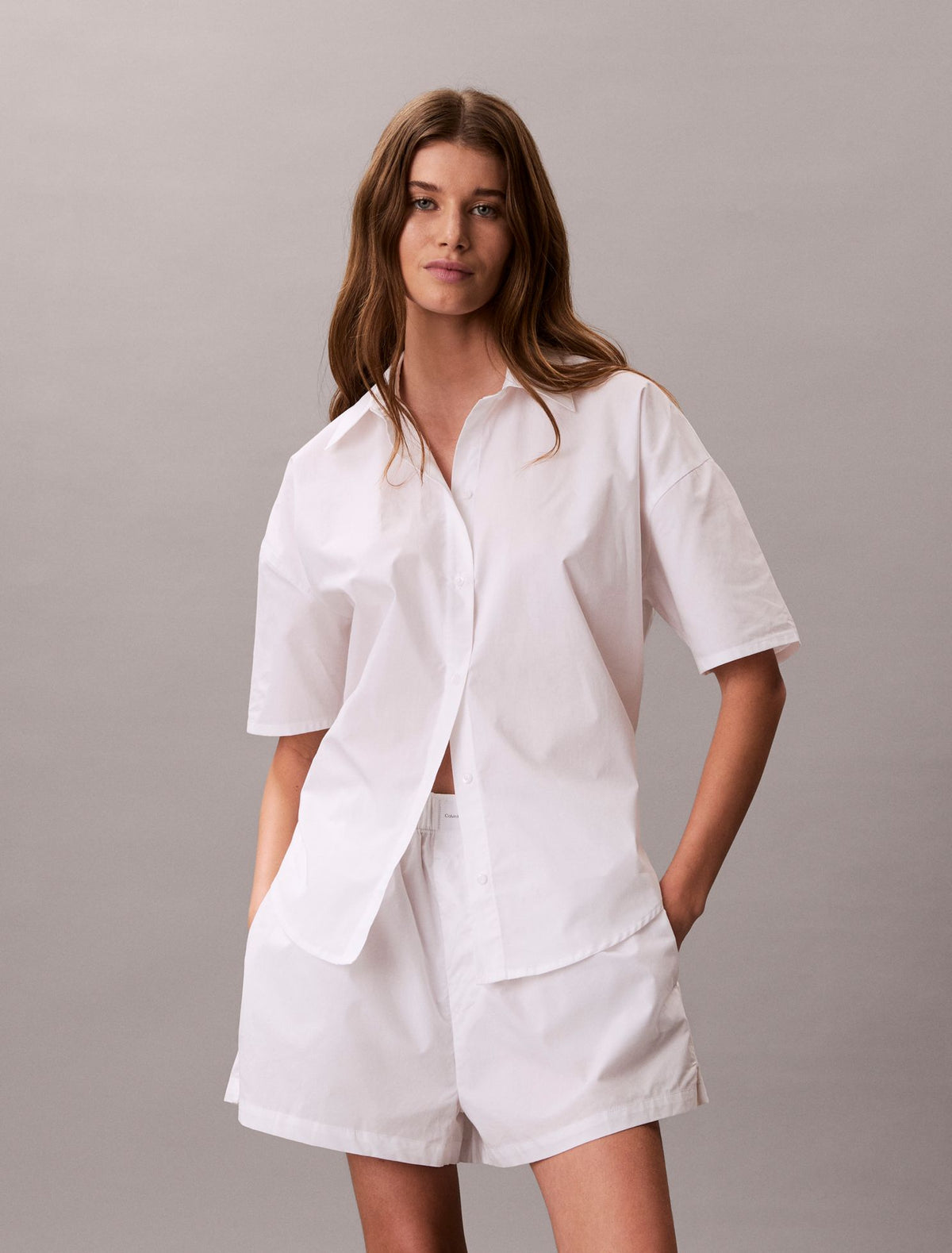 Calvin Klein Cotton Poplin Sleep Shorts