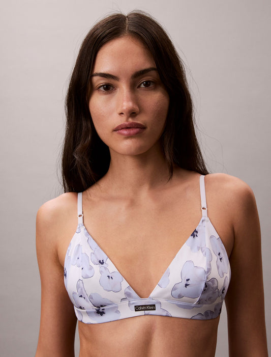 Calvin Klein Signature Satin Unlined Triangle Bra