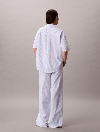 Calvin Klein Cotton Poplin Relaxed Short Sleeve Sleep Shirt