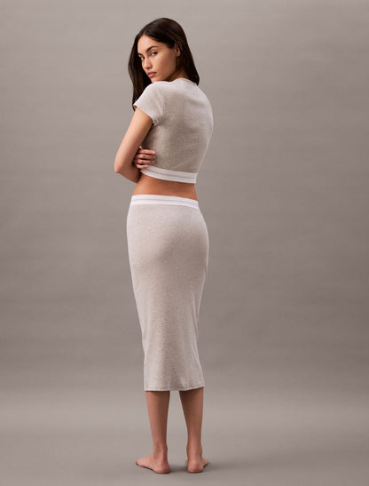 Calvin Klein Cotton Stretch Rib Cropped Tee