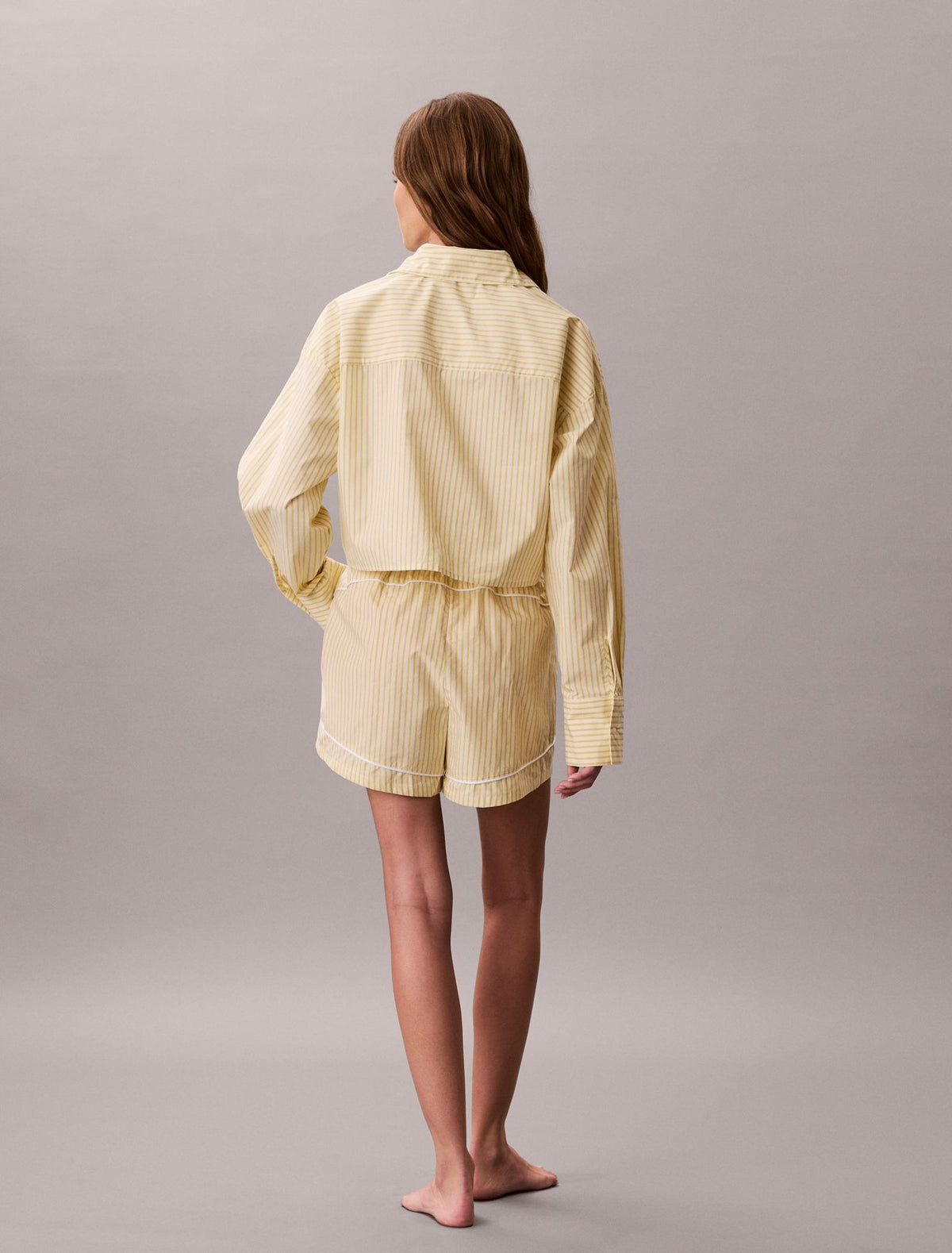Calvin Klein Cotton Poplin Track Sleep Shorts