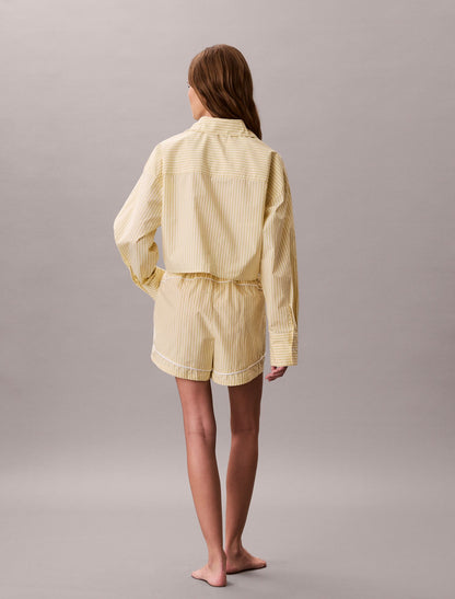 Calvin Klein Cotton Poplin Track Sleep Shorts