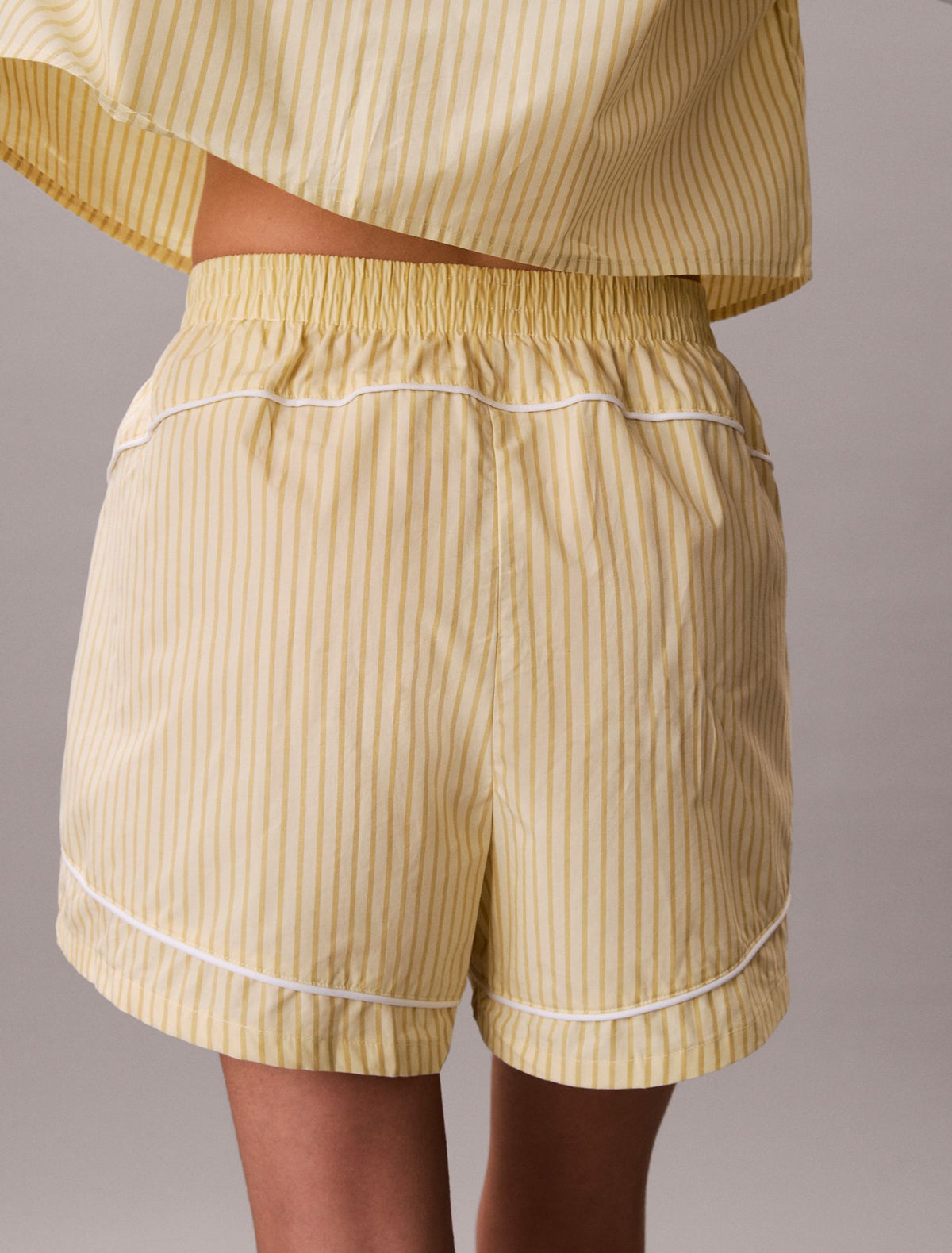Calvin Klein Cotton Poplin Track Sleep Shorts
