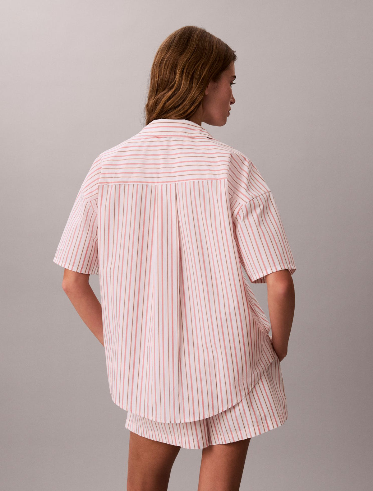 Calvin Klein Cotton Poplin Relaxed Short Sleeve Sleep Shirt