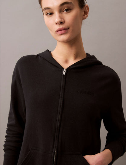 Calvin Klein Icon Cotton Terry Zip Sleep Hoodie