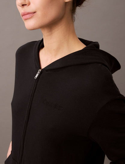 Calvin Klein Icon Cotton Terry Zip Sleep Hoodie