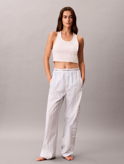 Calvin Klein Cotton Poplin Script Sleep Pants
