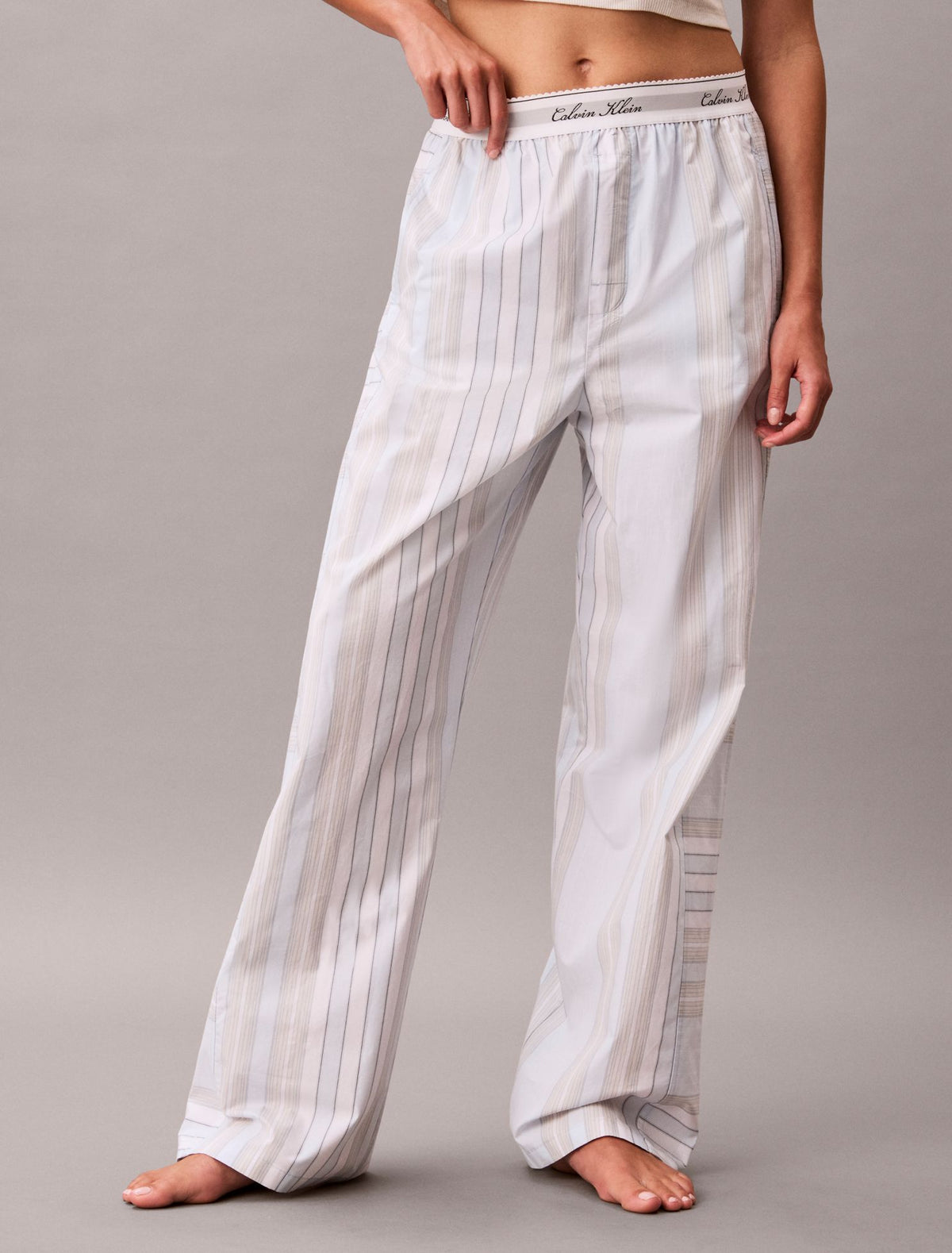 Calvin Klein Cotton Poplin Script Sleep Pants