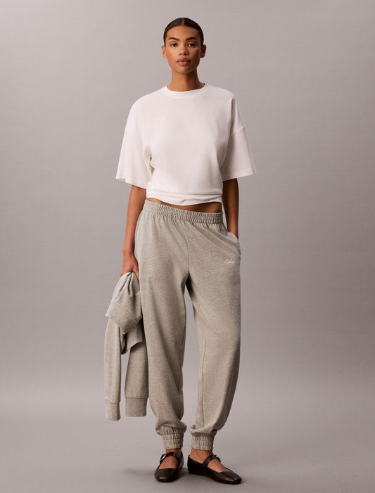 Calvin Klein Logo Cotton Jersey Sleep Sweatpants