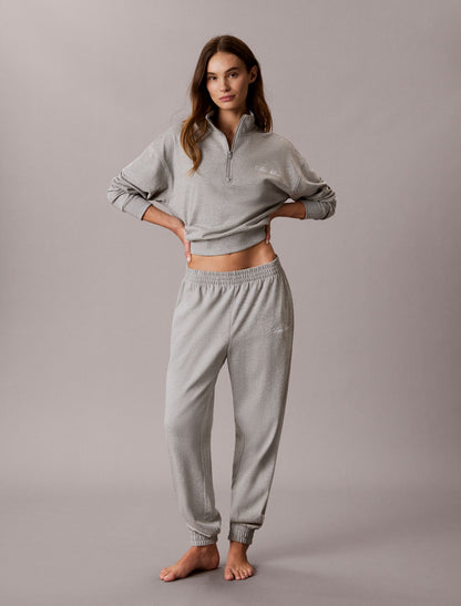 Calvin Klein Logo Cotton Jersey Sleep Sweatshirt