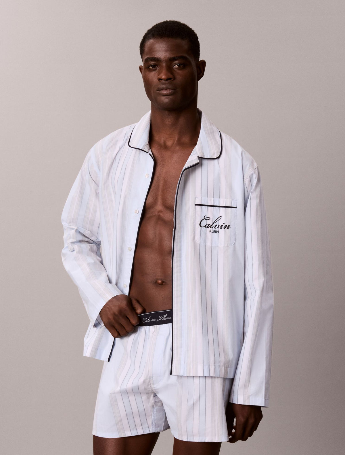 Calvin Klein Cotton Poplin Script Boxer