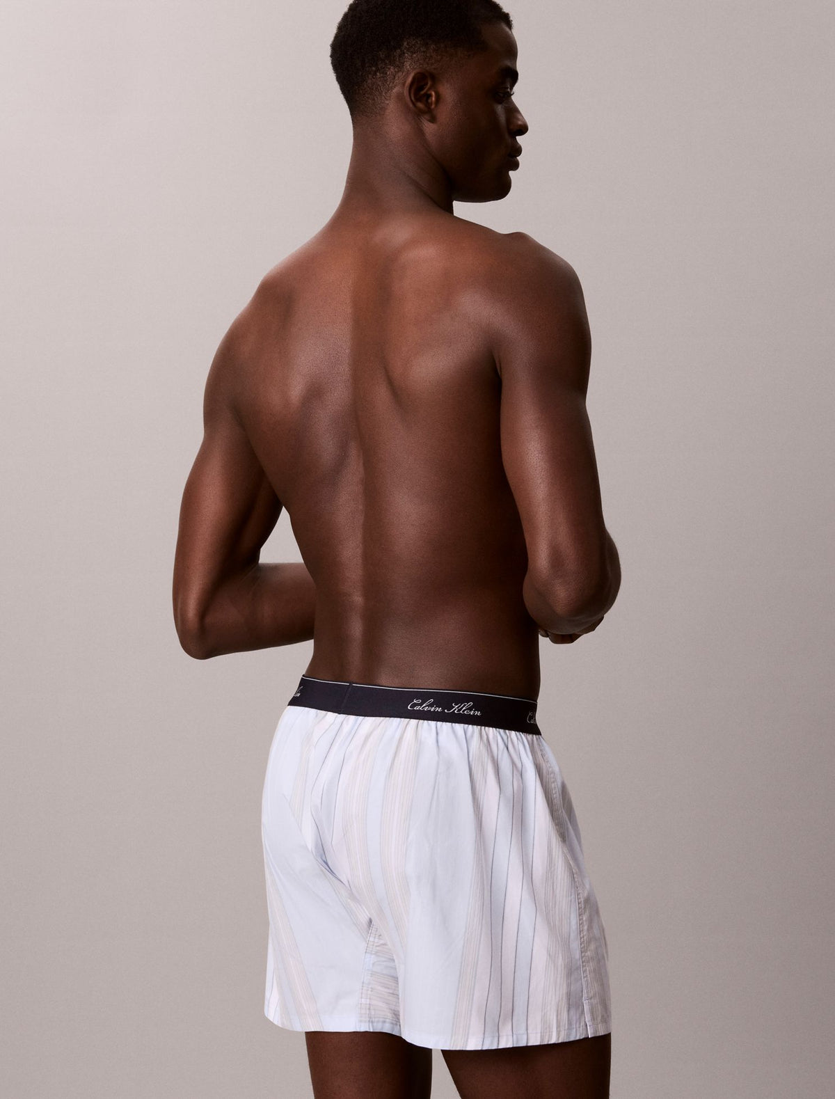 Calvin Klein Cotton Poplin Script Boxer