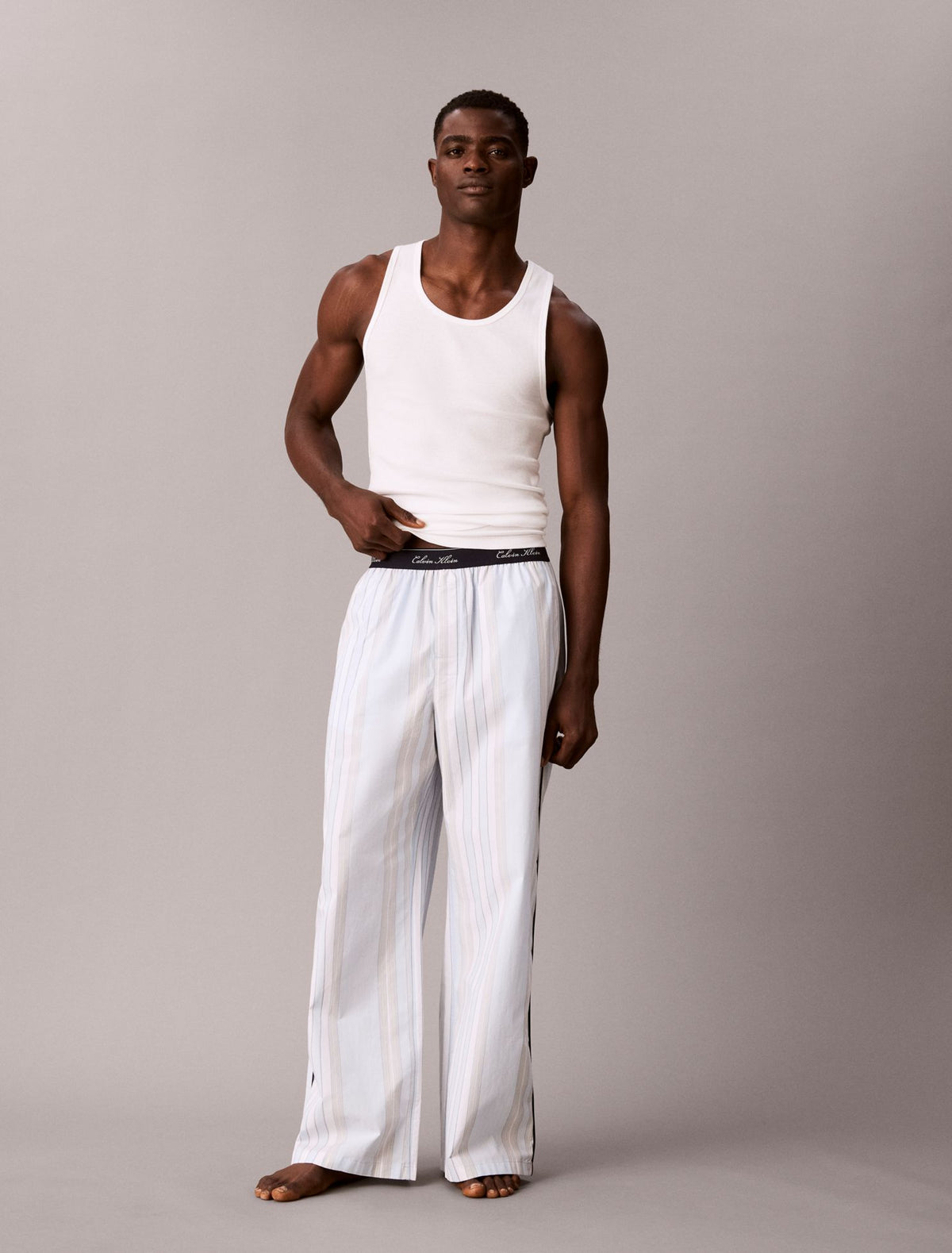 Calvin Klein Cotton Poplin Script Sleep Pants