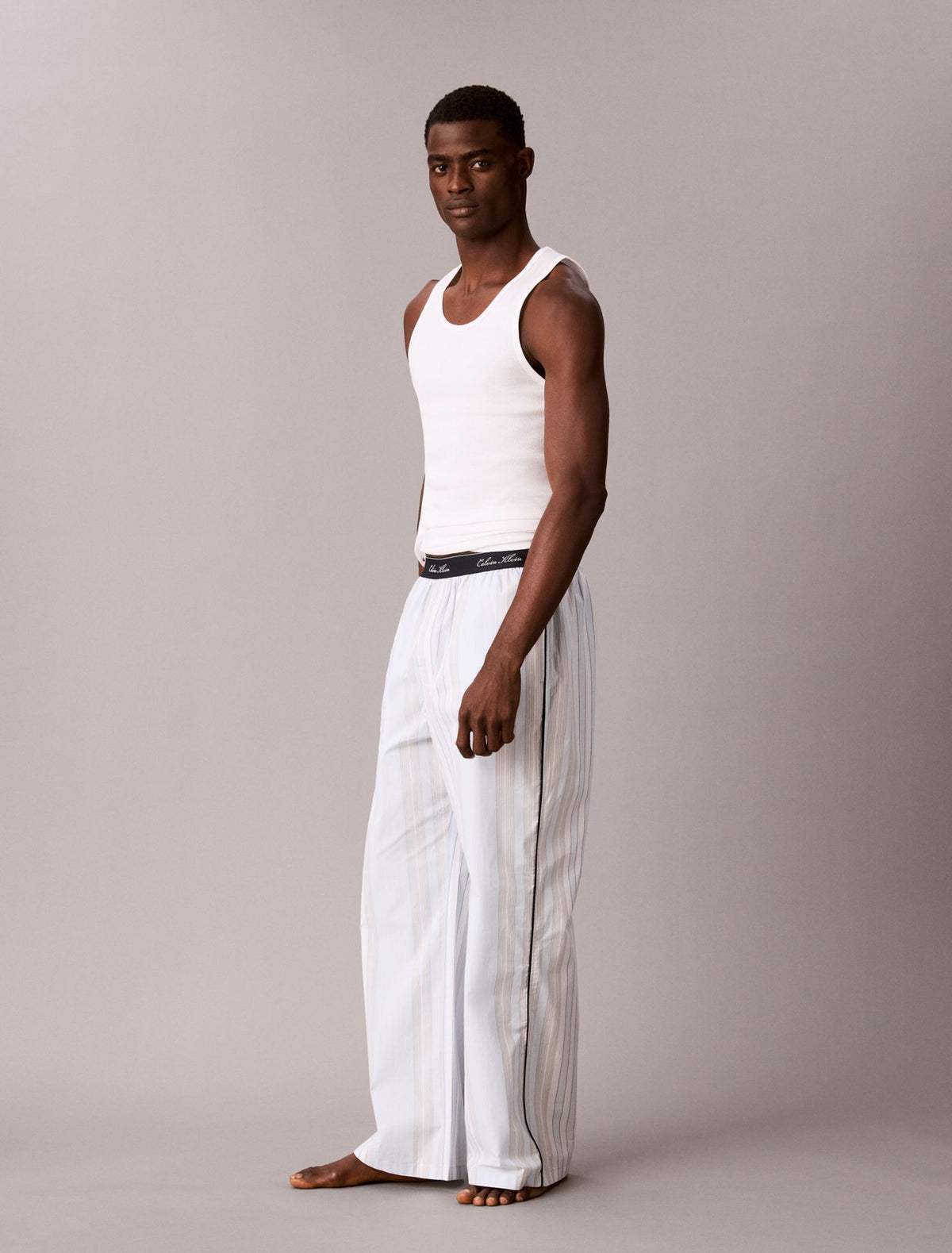 Calvin Klein Cotton Poplin Script Sleep Pants