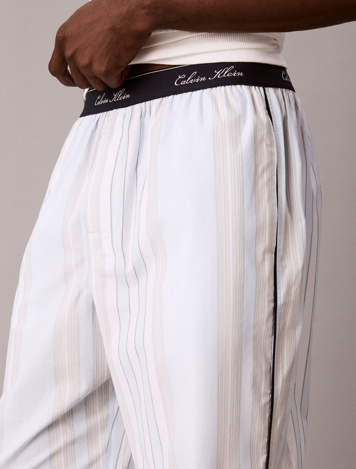 Calvin Klein Cotton Poplin Script Sleep Pants