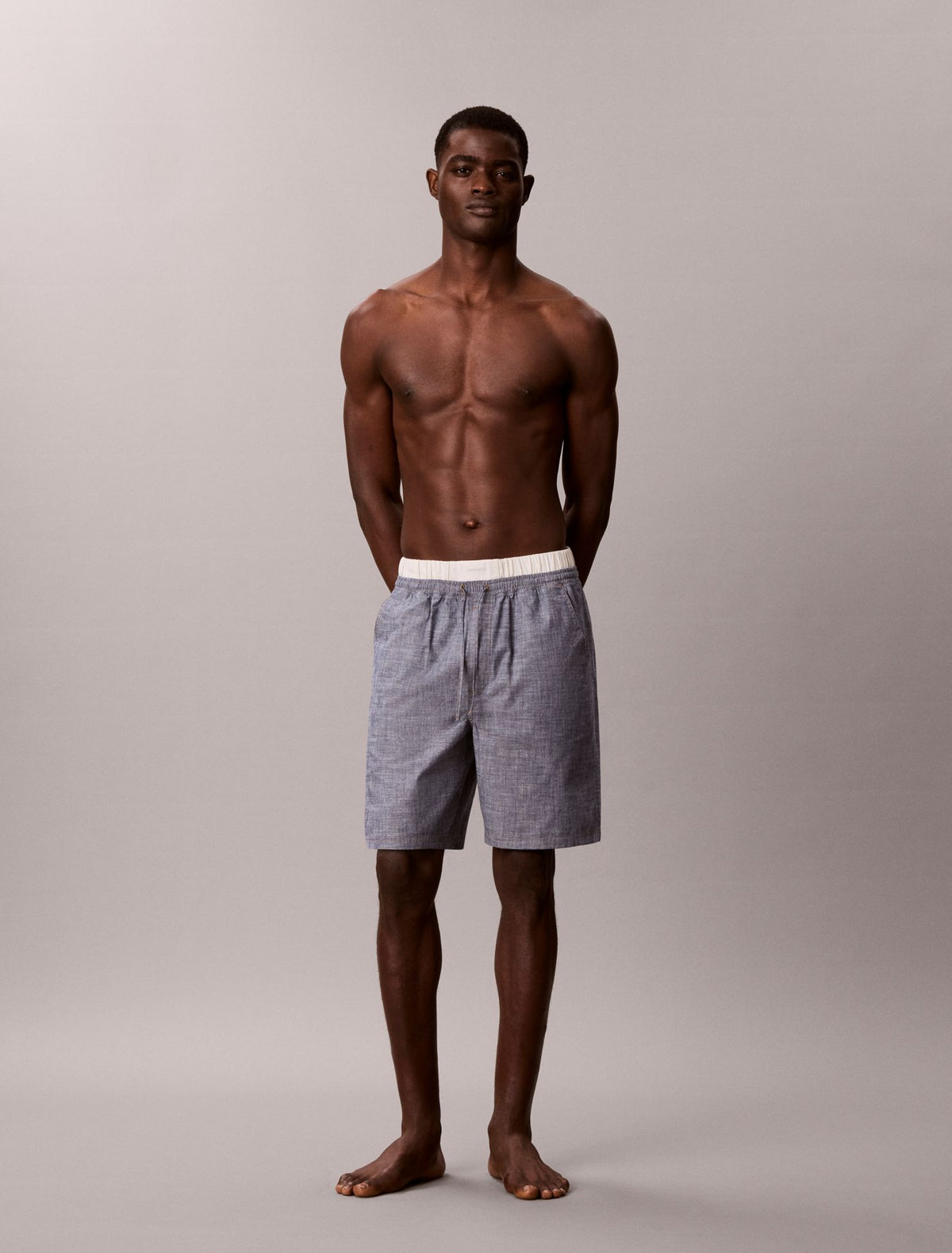 Calvin Klein Cotton Chambray Sleep Shorts