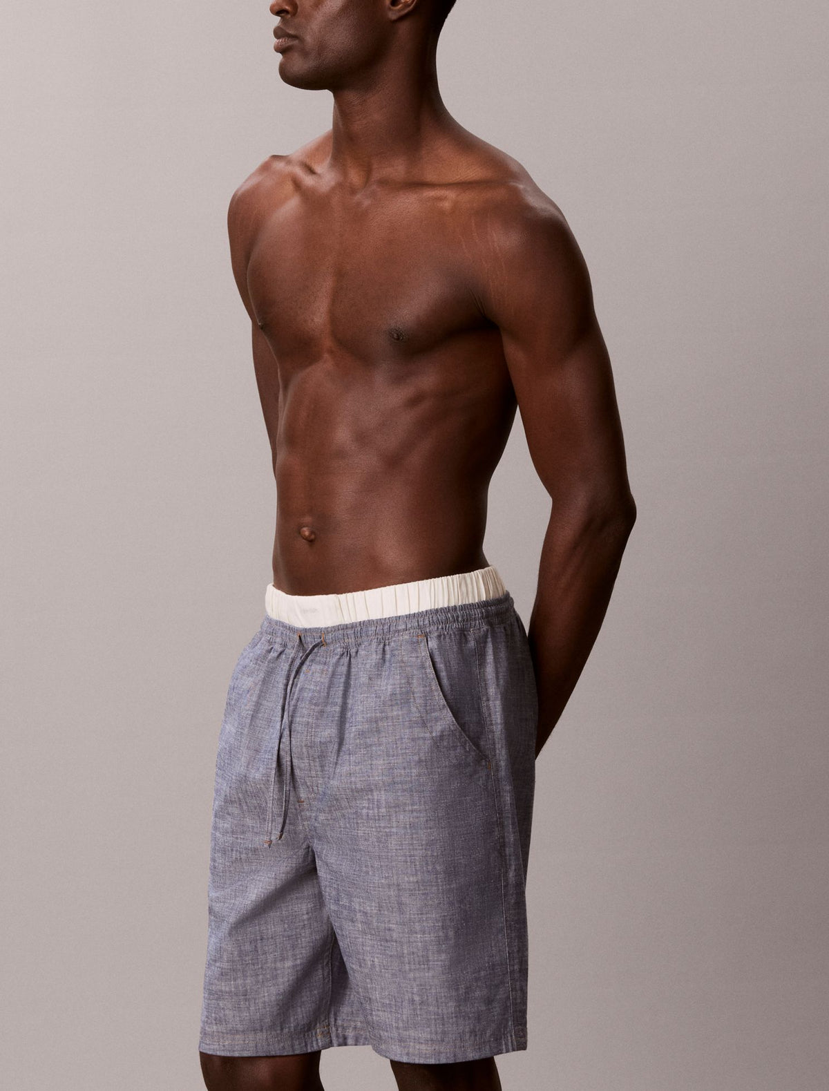 Calvin Klein Cotton Chambray Sleep Shorts