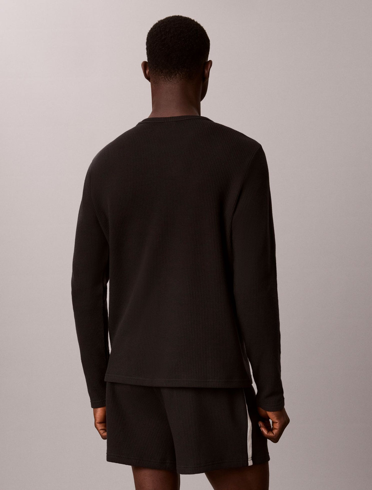 Calvin Klein Brushed Waffle Long Sleeve Sleep Tee