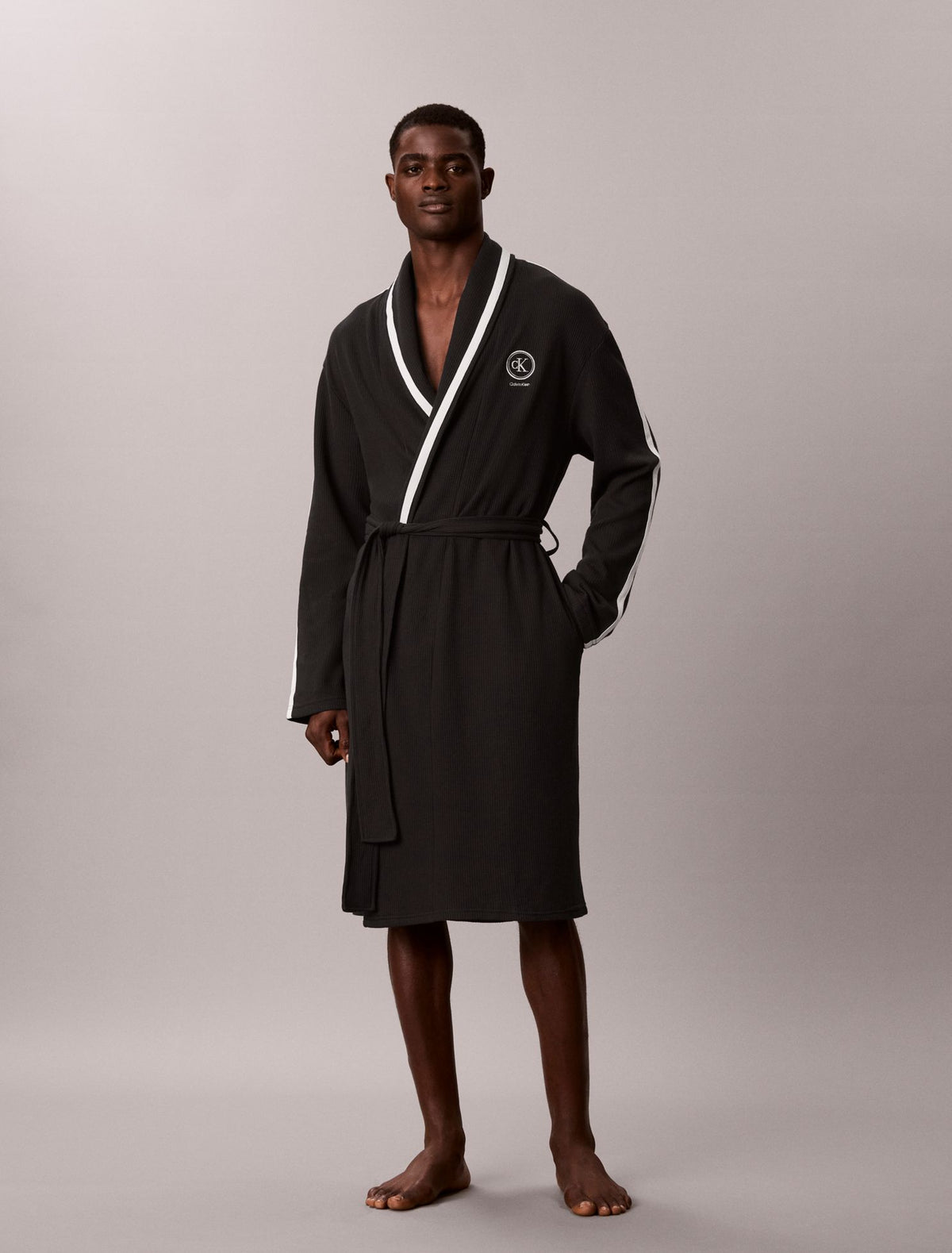 Calvin Klein Brushed Waffle Robe